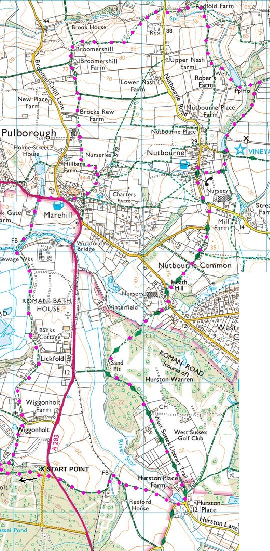 Map of Sussex walk